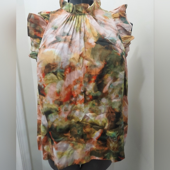 Marie Oliver Tops - MARIE OLIVER Silk blend Emma ruffle blouse